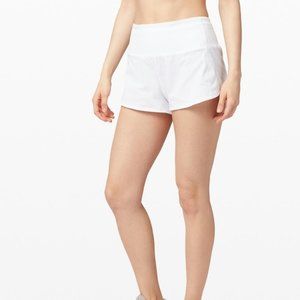 Lululemon Speed Up Short High-Rise 2.5" Sz 8 White